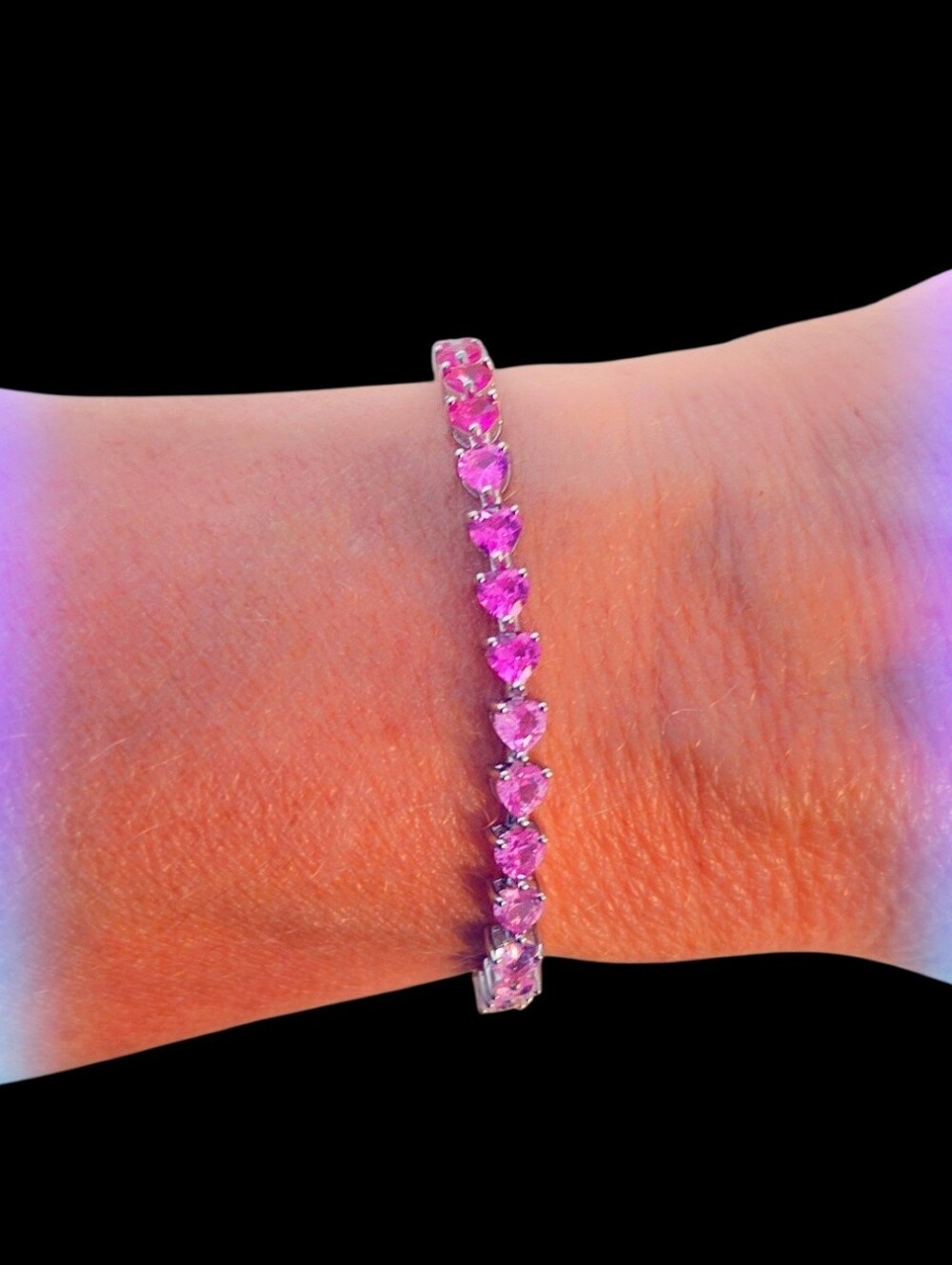 Ombre 925 Sterling Silver Topaz Tennis Bracelet